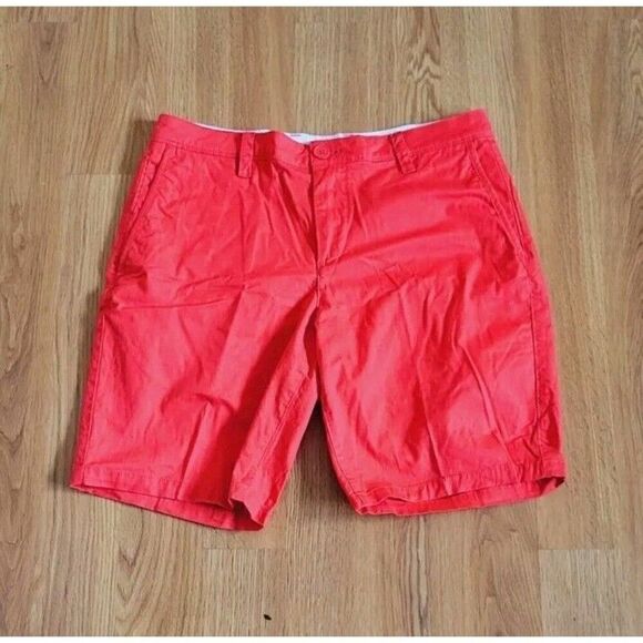 ARMANI EXCHANGE Men's 9" Short Solid Stretch Twill Bemuda Orange Size 32 - Picture 9 of 9